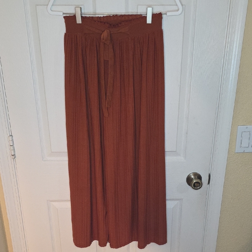 Soho Apparel Rust Wide Leg Pants